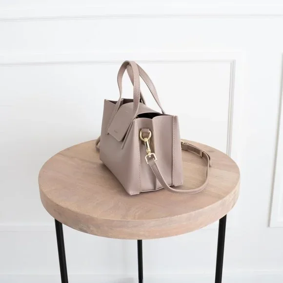 😍 Stella Mini Satchel Bag - Genuine Leather - Pale Rose - Picture 10 of 14